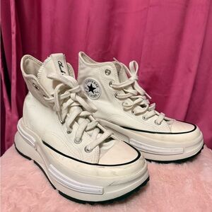 Converse Women's Off-White Platform Sneakers